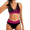 Bikini Push Up Femme Maillot Bain Deux Pièces Rose XXL