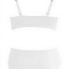 Bikini femme taille haute dos nu GCBOMTA noir blanc