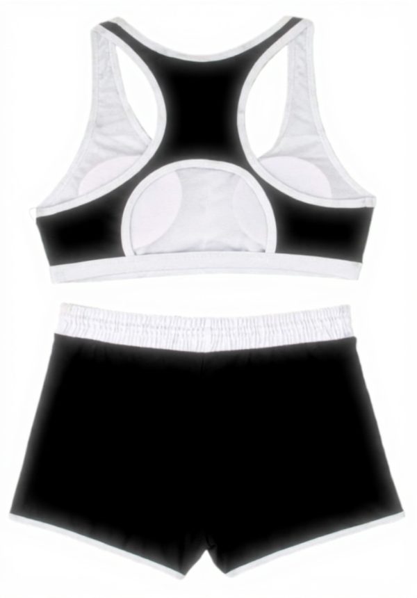 Ensemble bikini femme noir imprimé cocotier Generisch