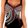 Maillot de bain femme pvucpot dos nu imprimé été plage