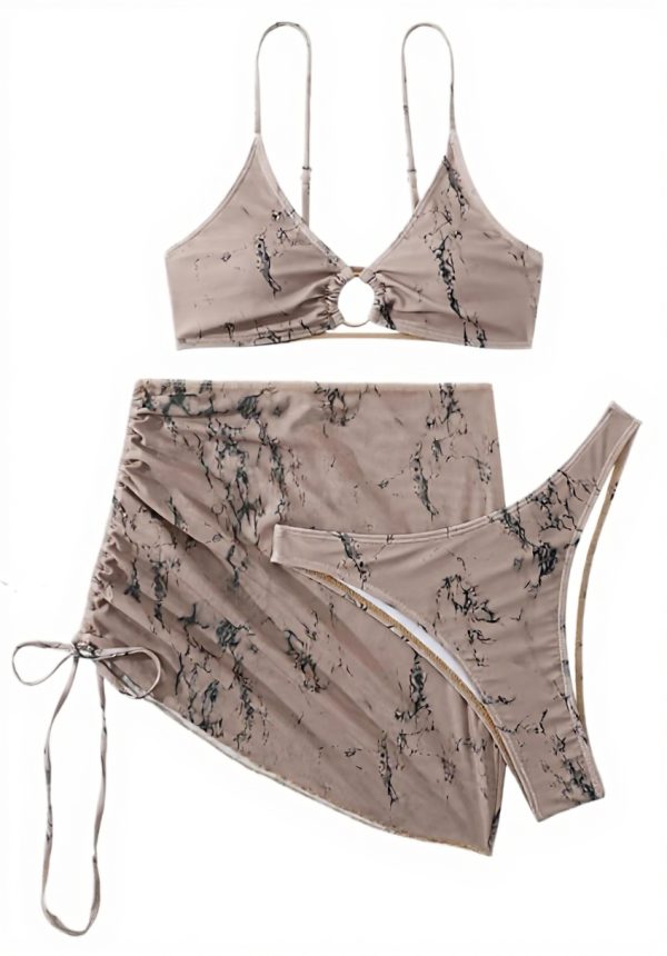 Wedhapy Bikini Femme 3 Pièces Polyester Soutien Réglable