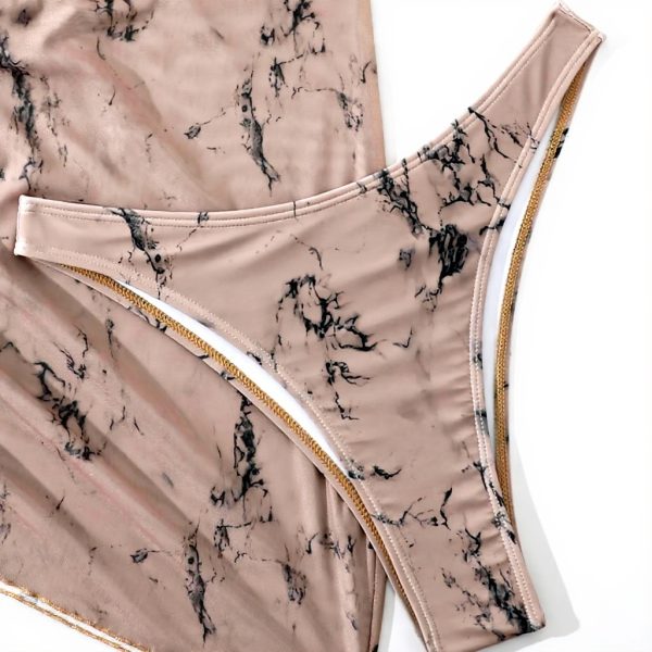 Wedhapy Bikini Femme 3 Pièces Polyester Soutien Réglable