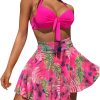 YIzdegg Bikini Femme Polyester Imprimé Plage Sexy-0