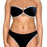 Bikini Femme Sexy Maillot Bain Taille Haute Generic Blanc
