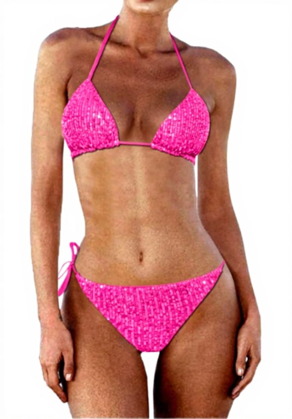 Bikini Femme Sexy Maillot Bain Triangle Paillettes Generic