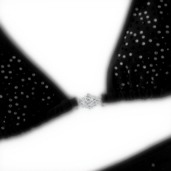 Bikini femme bandeau sexy maillot de bain taille haute noir