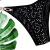 Bikini femme bandeau sexy maillot de bain taille haute noir