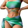 Maillot de bain 3 pièces femme dos nu triangle BSLVWG