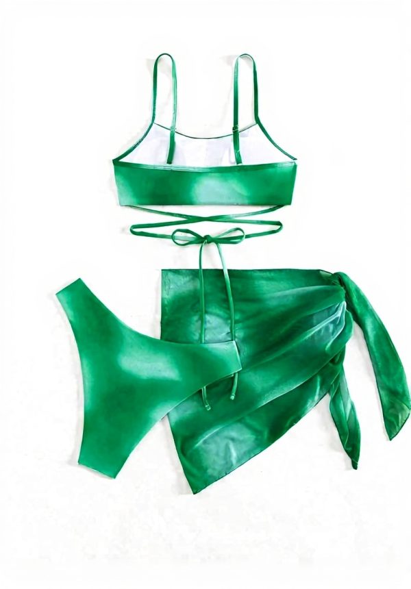 Maillot de bain 3 pièces femme dos nu triangle BSLVWG