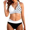 Ensemble bikini femme élégant push-up deux pièces dos nu