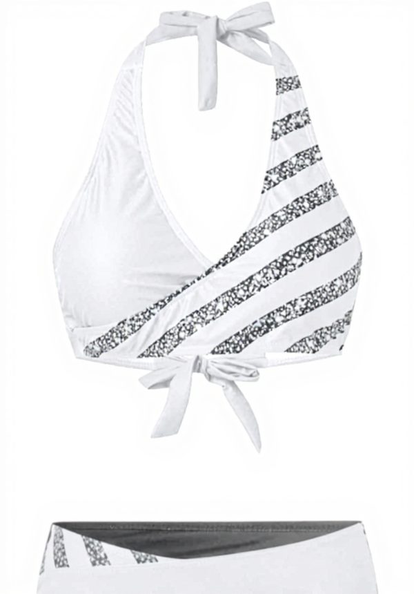 Ensemble bikini femme élégant push-up deux pièces dos nu