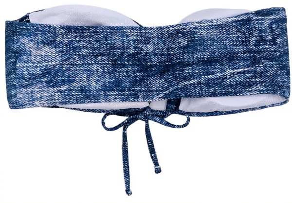 Ensemble bikini jean femme JASASCCEL coupe haute dos nu