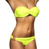 Ensemble Bikini Femme Bandeau Plissé Paillettes Push-up