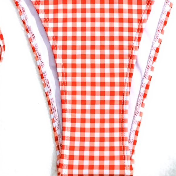 Maillot de bain dos nu femme deux pièces imprimé coréen