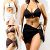 Maillot de bain triangle Fazvncv dos nu réglable noir femme