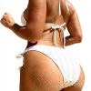 Bikini femme GORGLITTER dos nu chaînes push-up blanc