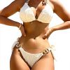 Bikini femme GORGLITTER dos nu chaînes push-up blanc