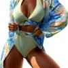 Maeau Bikini 3 Pièces Femme Protection UV Imprimé Plage