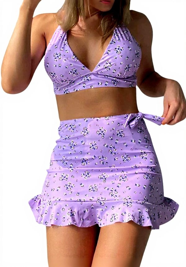 Maillot de Bain Femme Bikini Sexy Taille Haute Generic