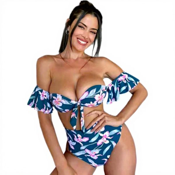 Maillot de bain sexy hors épaule volants FBJOMSEWZO grande
