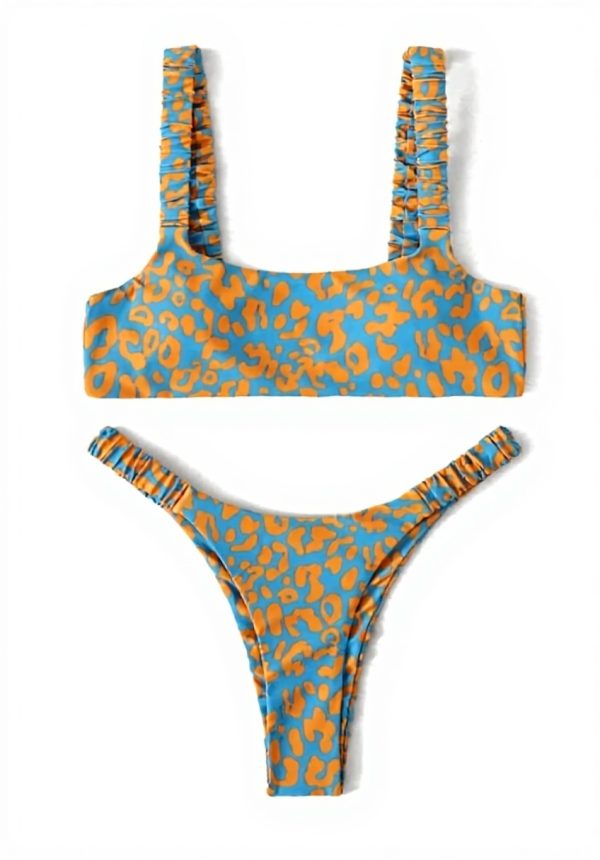 Maillot de bain micro bikini léopard push-up rembourré