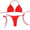 Bikini Femme ZSHDTKWB Micro Bikini Rouge Plage Brésilien
