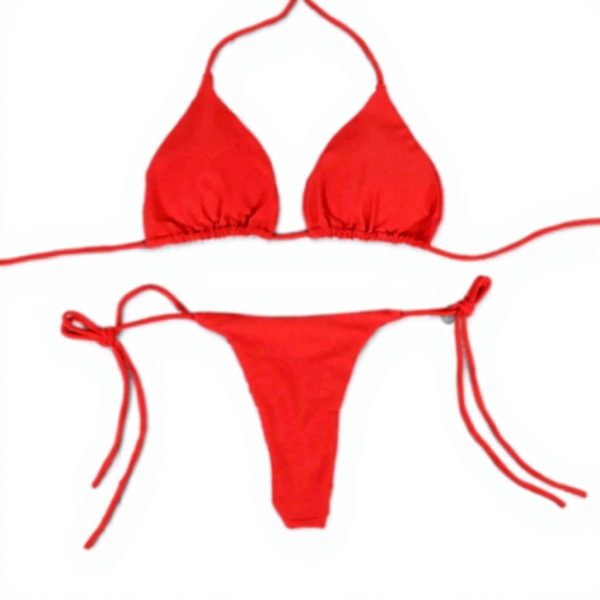 Bikini Femme ZSHDTKWB Micro Bikini Rouge Plage Brésilien