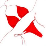 ZSHDTKWB Bikini Femme Micro Brésilien Licou Plage Rouge