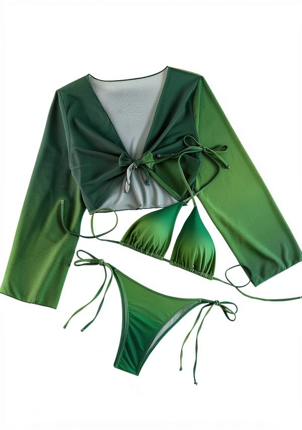 Bikini Femme Taille Haute Générique Vert M L S Élégant