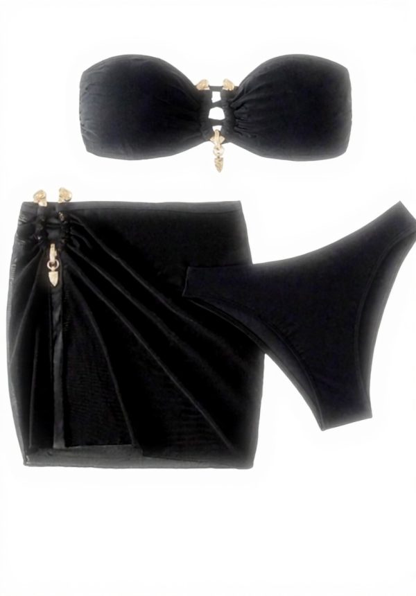 Bikini Femme Generic Taille Haute Volants Nylon Plage