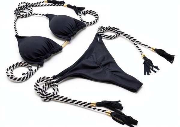 Ensemble bikini femme triangle col V sexy brésilien maillot