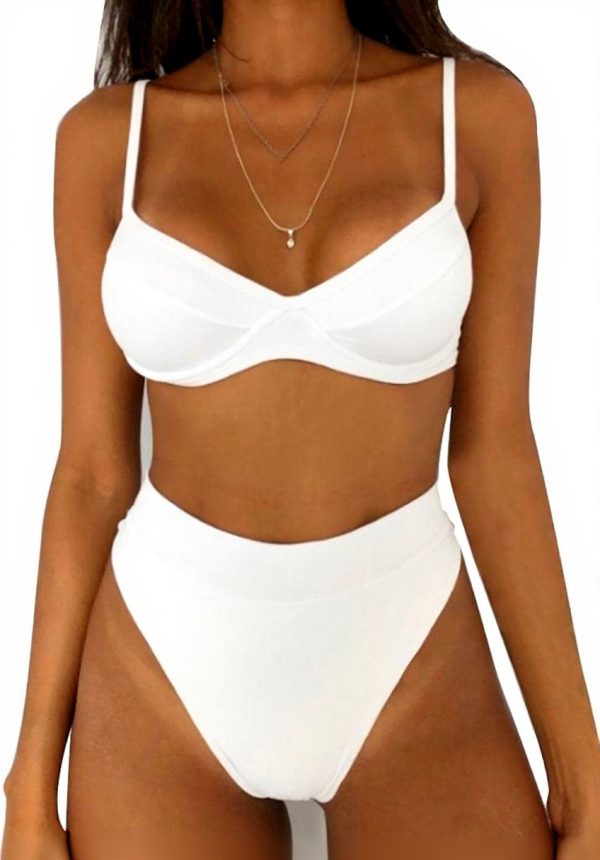 Bikini Push Up Léopard Femme Maillot Bain Taille Haute