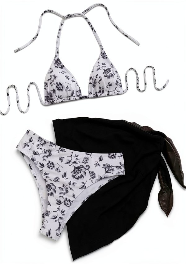 Bikini MUNSKT Femme 3 Pièces Tissu Doux Plage Piscine