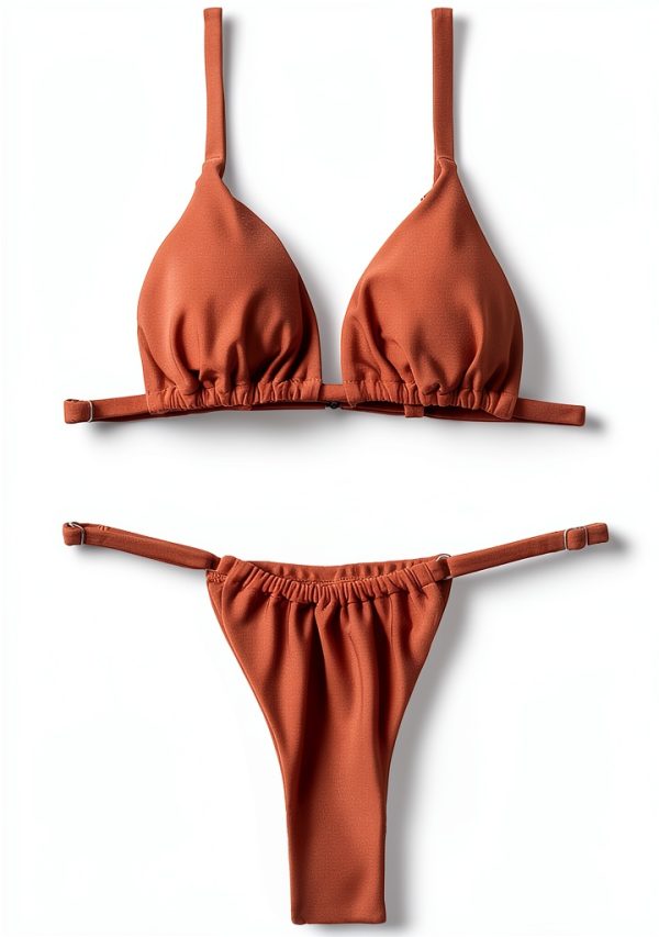 Silkglory Maillot de Bain String Bikini Triangle Coupe Haute